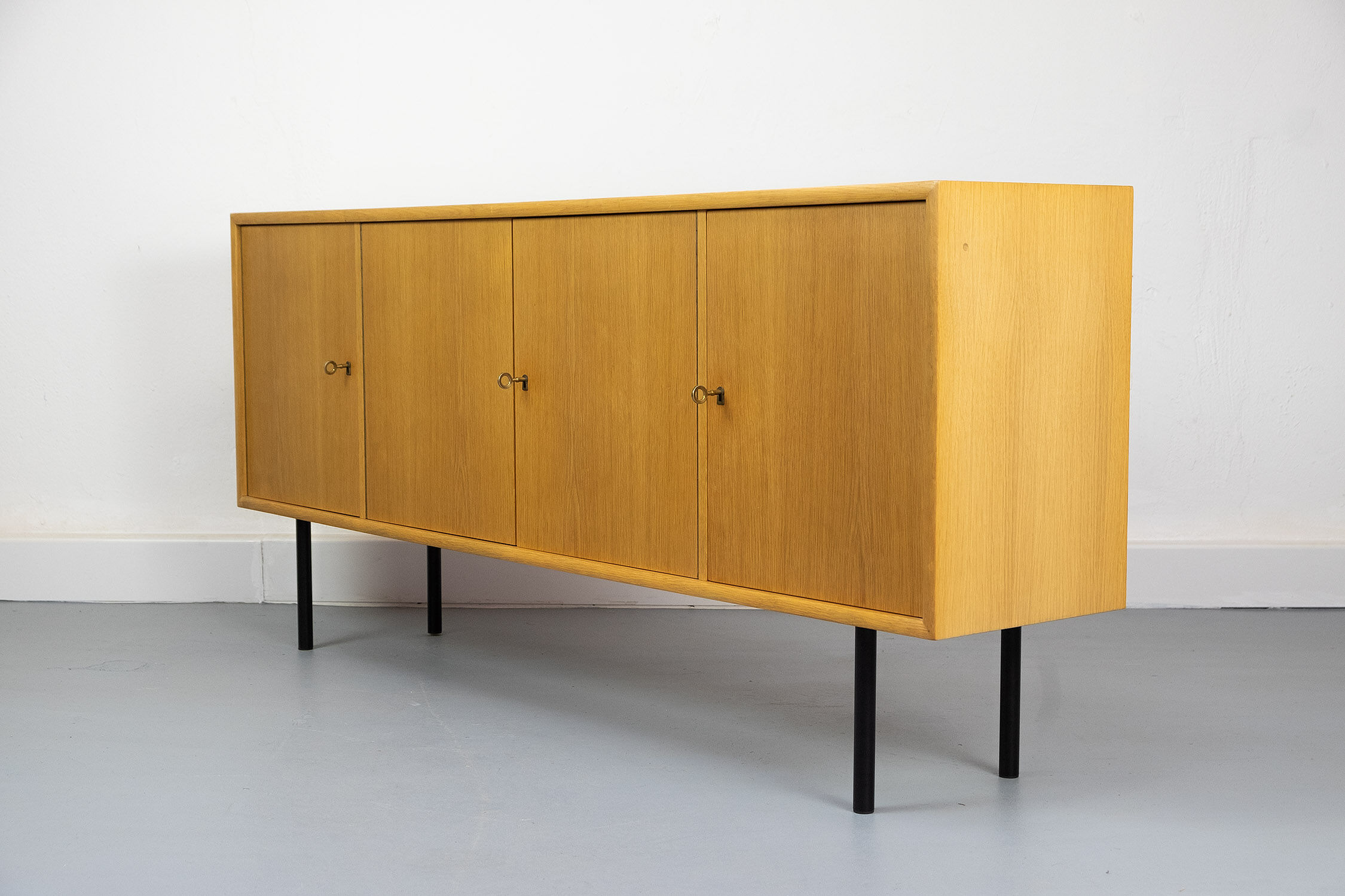 Mid-century light oak sideboard from wk furniture, 1970s