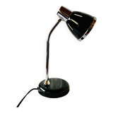 Vintage flexible desk lamp in black and chrome metal