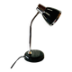 Vintage flexible desk lamp in black and chrome metal
