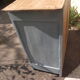 Parisian buffet in solid fir mid 20th painted bluish gray