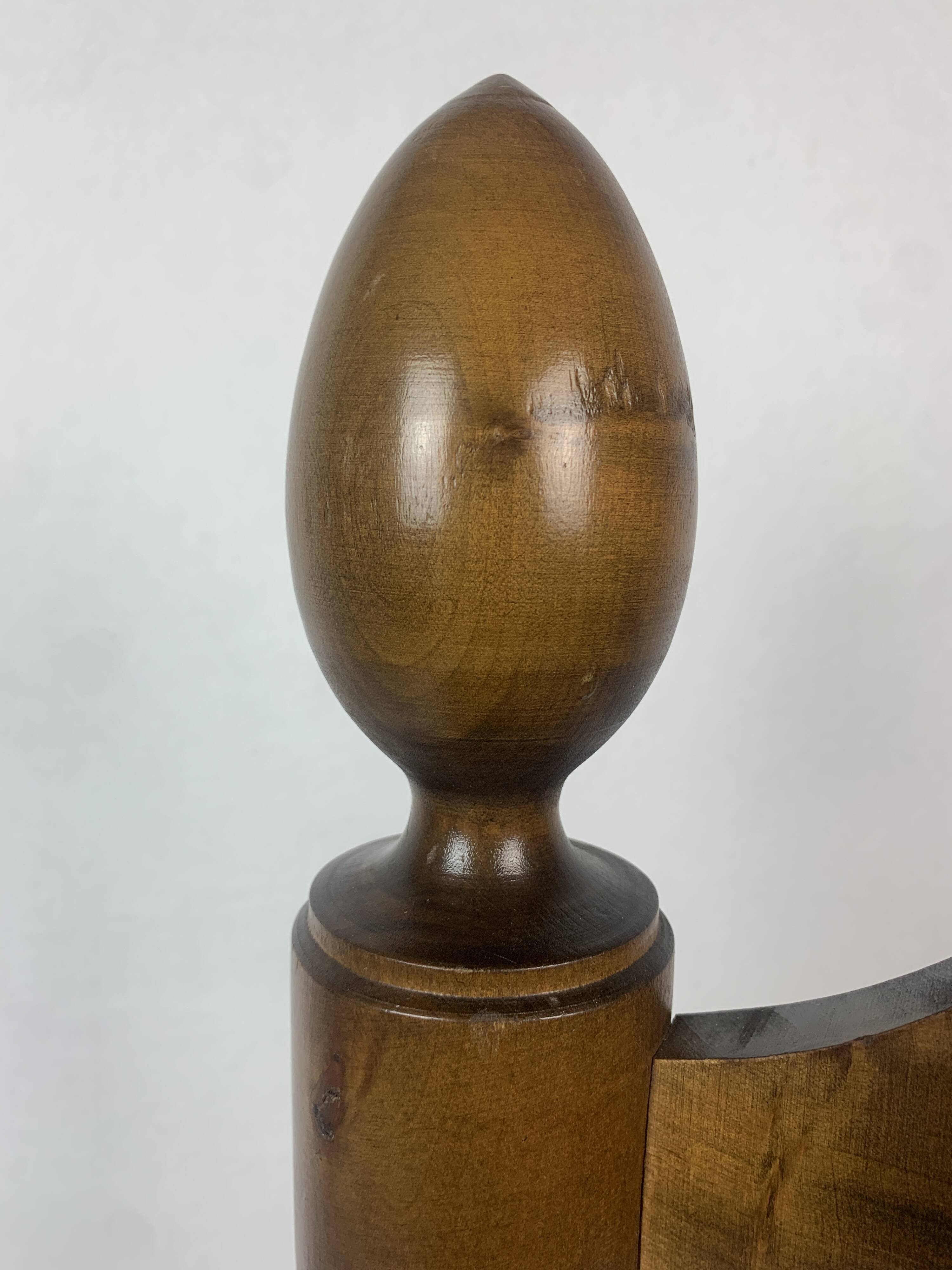 Wood Turned Bobbin Low Rush Chair in the manner of Charles Dudouyt, France, 1950s