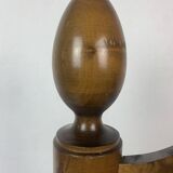 Wood Turned Bobbin Low Rush Chair in the manner of Charles Dudouyt, France, 1950s