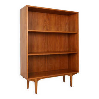 French vintage teak bookcase with 2 shelves from the 1960s