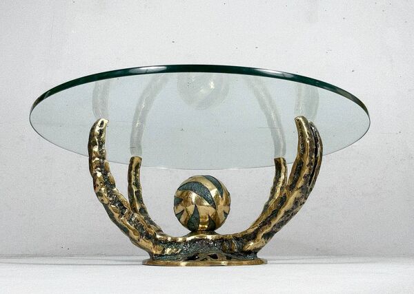 Henri Fernandez. Table basse de Henri Fernandez, modèle : « Octo », France, années 1970.