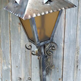 Pair of large metal sconces