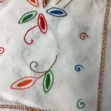 Tablecloth & 9 old monogram linen napkins