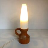 Scandinavian orange wooden lamp