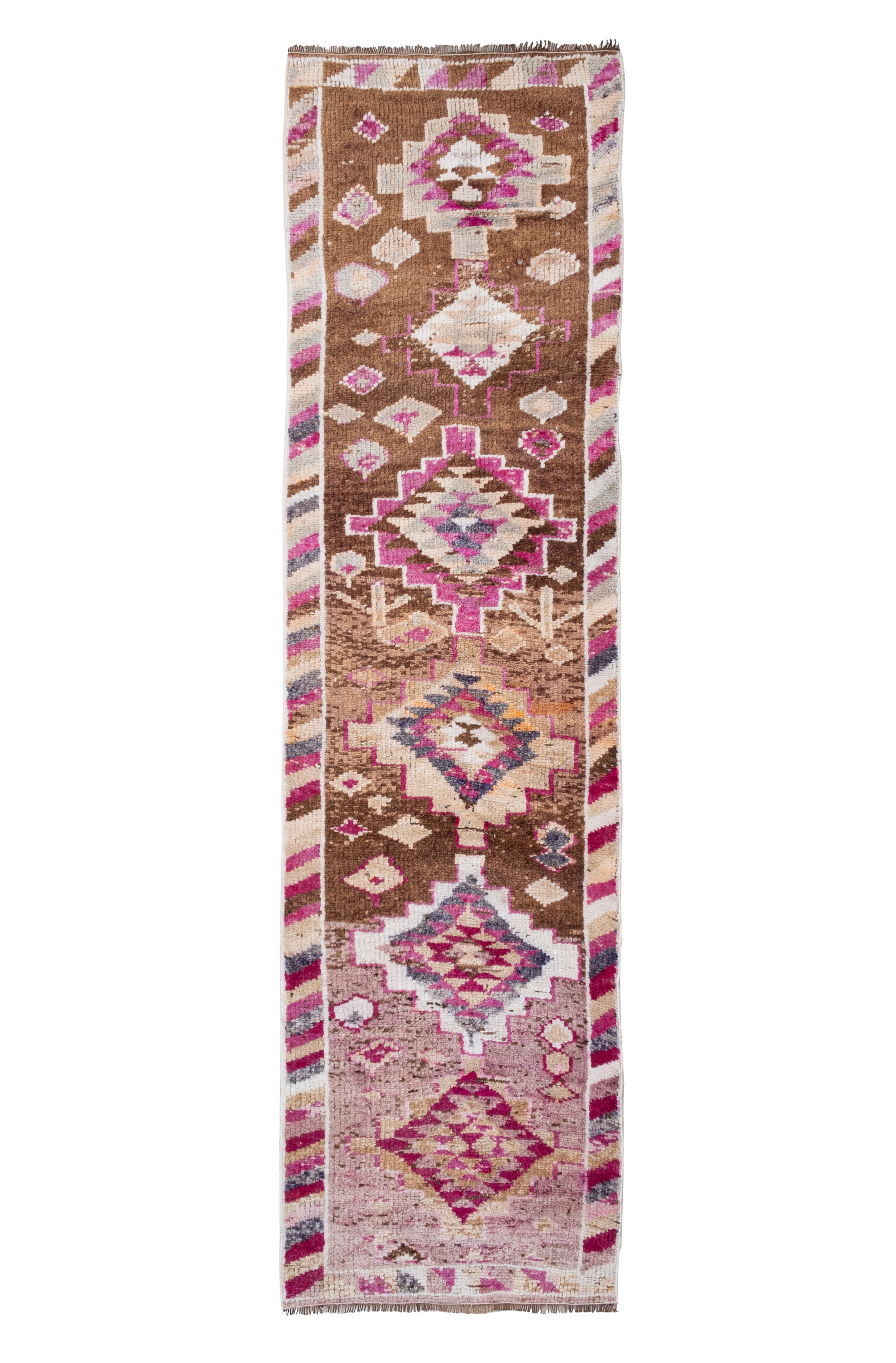 Tapis noué à la main turc vintage 83x287 cm