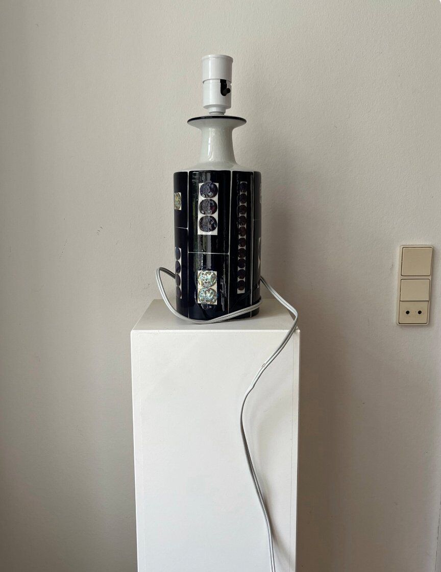 Ceramic Tenera Royal 9 table lamp by Inge Liese Kofoed for Royal Copenhagen Fog & Morup, Denmark, 1970s
