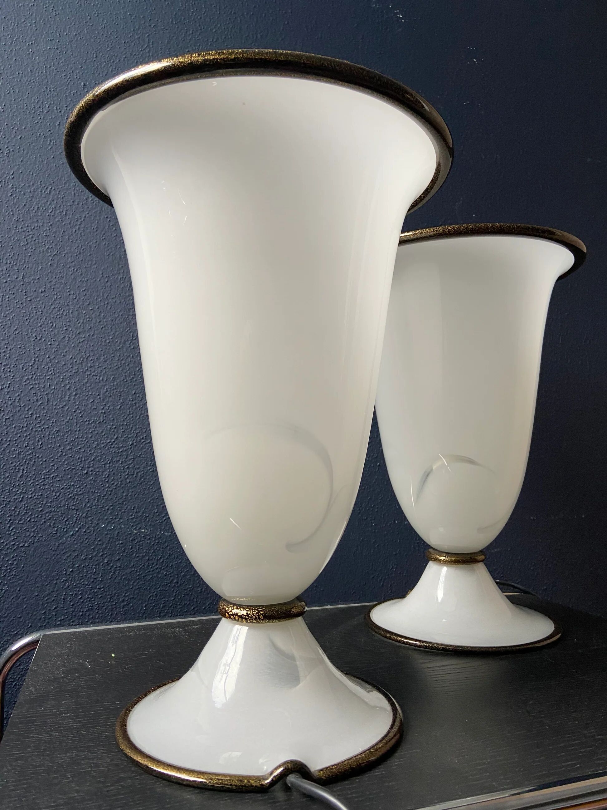 Paire de lampes de table Barovier & Toso Primavera, Italie, années 1970