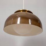 Lustre vintage années 70 en plastique marron design Massoni pour Harvey Guzzini