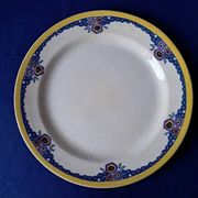 Round plate Boch Frères La Louvière. Belgium. Vintage.