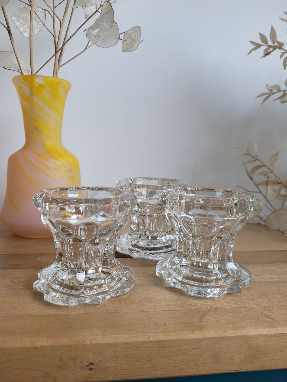 Reims high glass candle holder