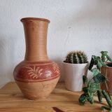 Vase terre cuite artisanal ancien