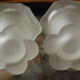 Pair of glass candlesticks