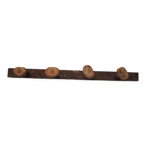 Ancien porte-manteau mural en bois