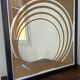 Grand miroir  Op Art, années 70,  Made in England