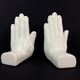 Pair of vintage bookends in white ceramic