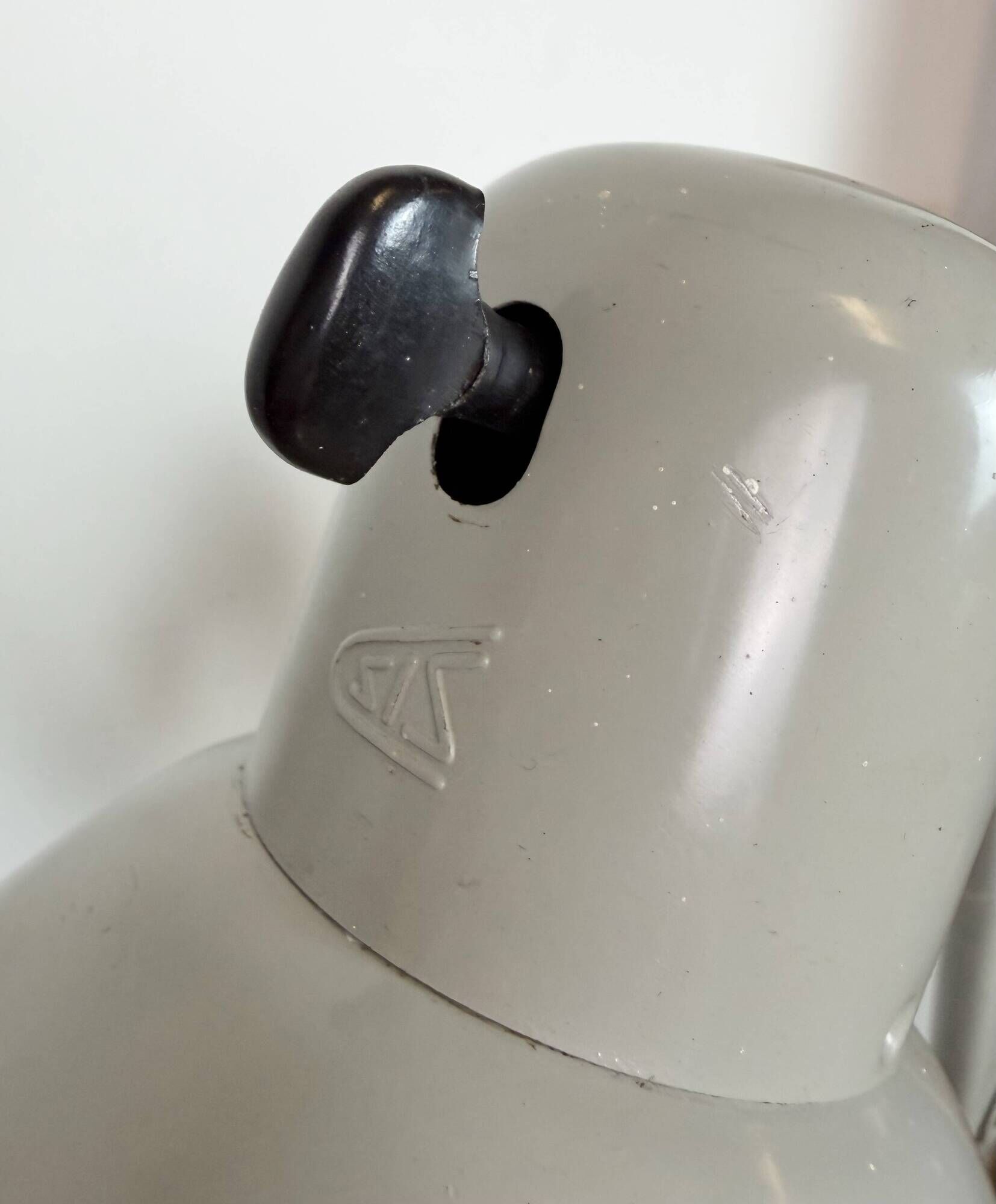 Grey Industrial Cast Iron Wall Light from Elektrosvit, 1960s