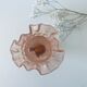 Vase Art deco en verre dépoli rose