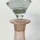 Frosted pale pink glass carafe 29 cm
