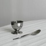6 silver-plated metal egg cups
