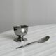 6 silver-plated metal egg cups