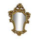 Baroque style mirror in gilded resin 60s 70s
