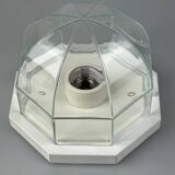 60s 70s ceiling lamp Glashütte Limburg Germany Plafoniere glass & metal