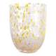 Verre à confettis jaune et rose