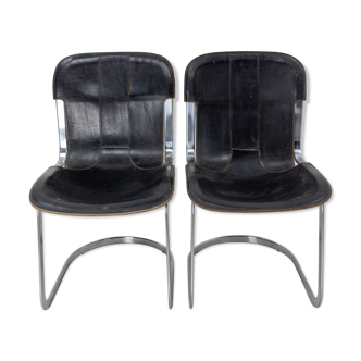 Pair of windmill leather chairs