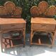 Paire de table de chevet en rotin