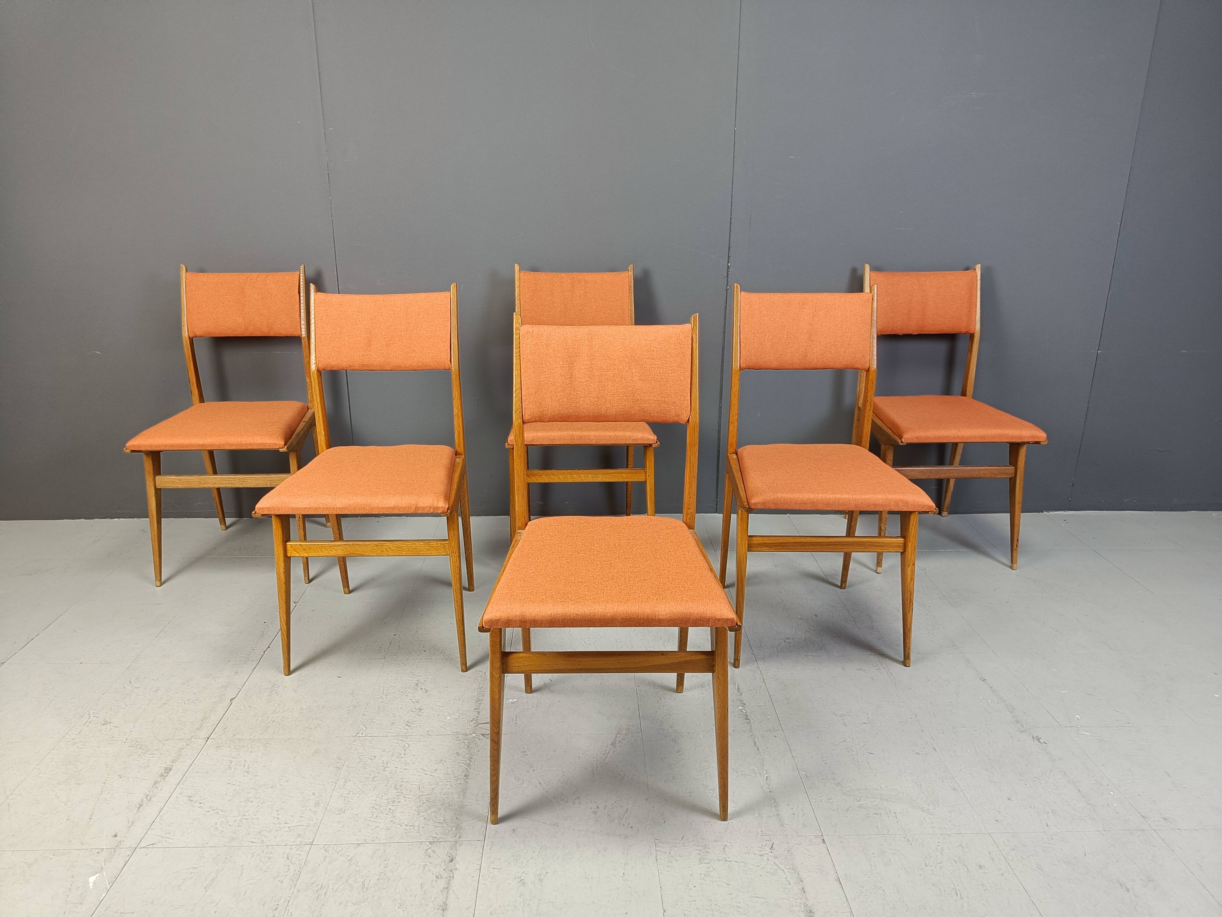 Chaises de salle à manger italiennes du milieu du siècle, années 1950