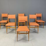 Chaises de salle à manger italiennes du milieu du siècle, années 1950