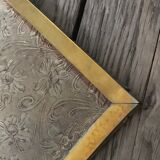 Beveled brass mirror