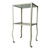 Meuble industriel desserte ou table d'appoint de dentiste en métal des années 30