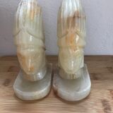 Pair of bookends in onyx