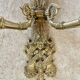 Pair of antique wall sconces in bronze - Louis XVI style / Saying
