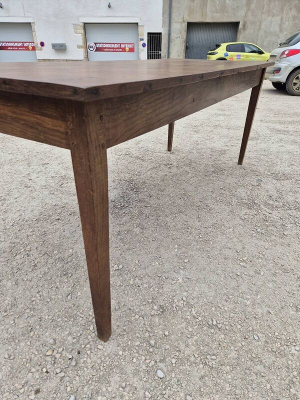 Table de Ferme ancienne, un tiroir 1m95