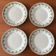 Set of 4 flat plates Terre de Fer Moulin des Loups model Violett