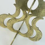 1960s mid century brutalist brass CANDLEHOLDER for one big candle