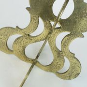1960s mid century brutalist brass CANDLEHOLDER for one big candle