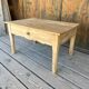 Raw wood coffee table