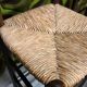 Lot of 6 stools with woven straw seats, chalet style 1970.