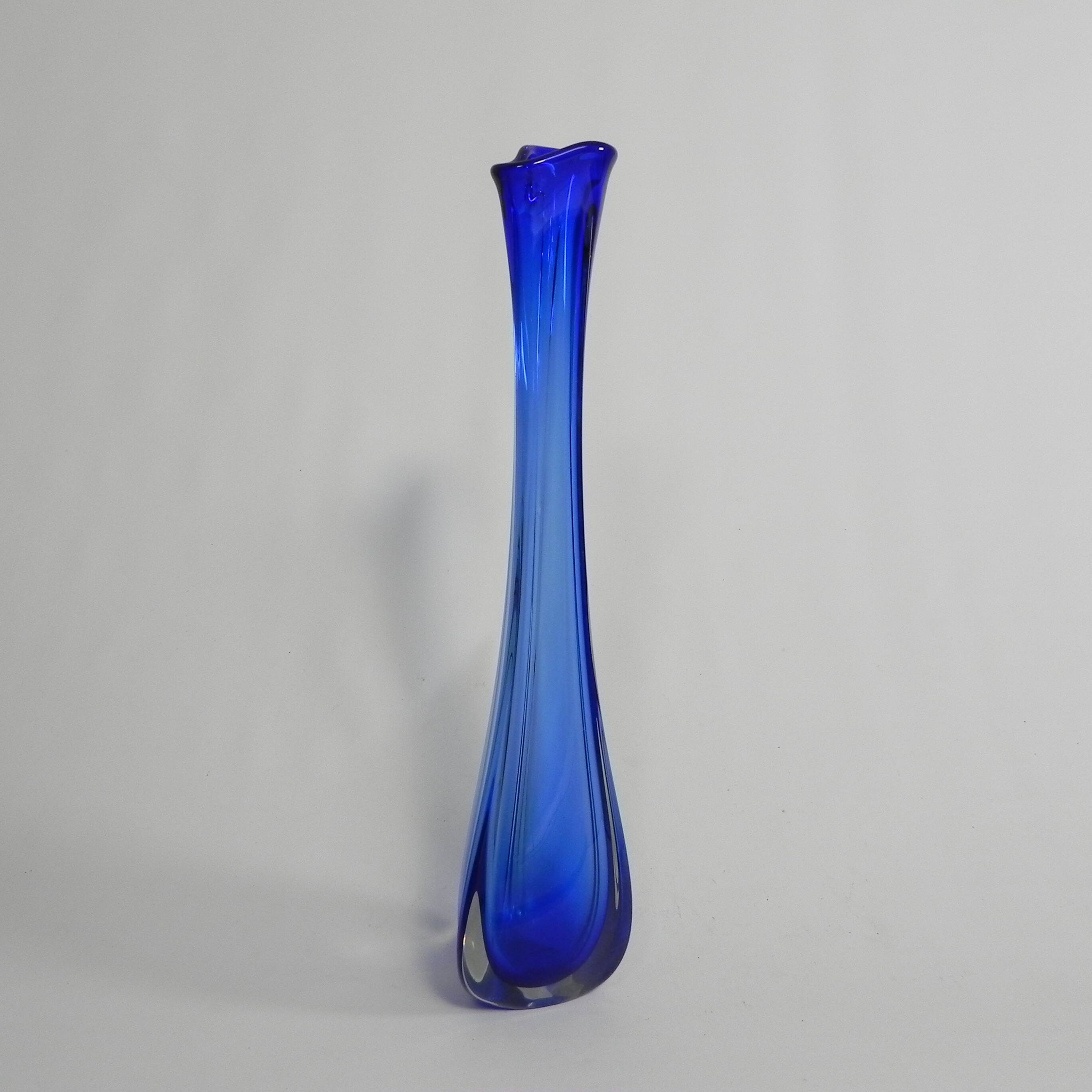 Vase Murano bleu de 59 cm, années 1950