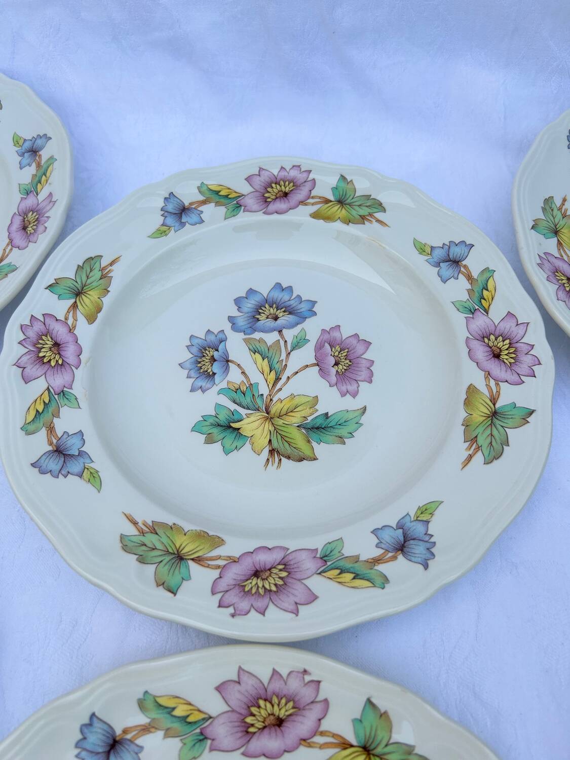 Set of 6 deep plates Moulins des Loups et Orchies