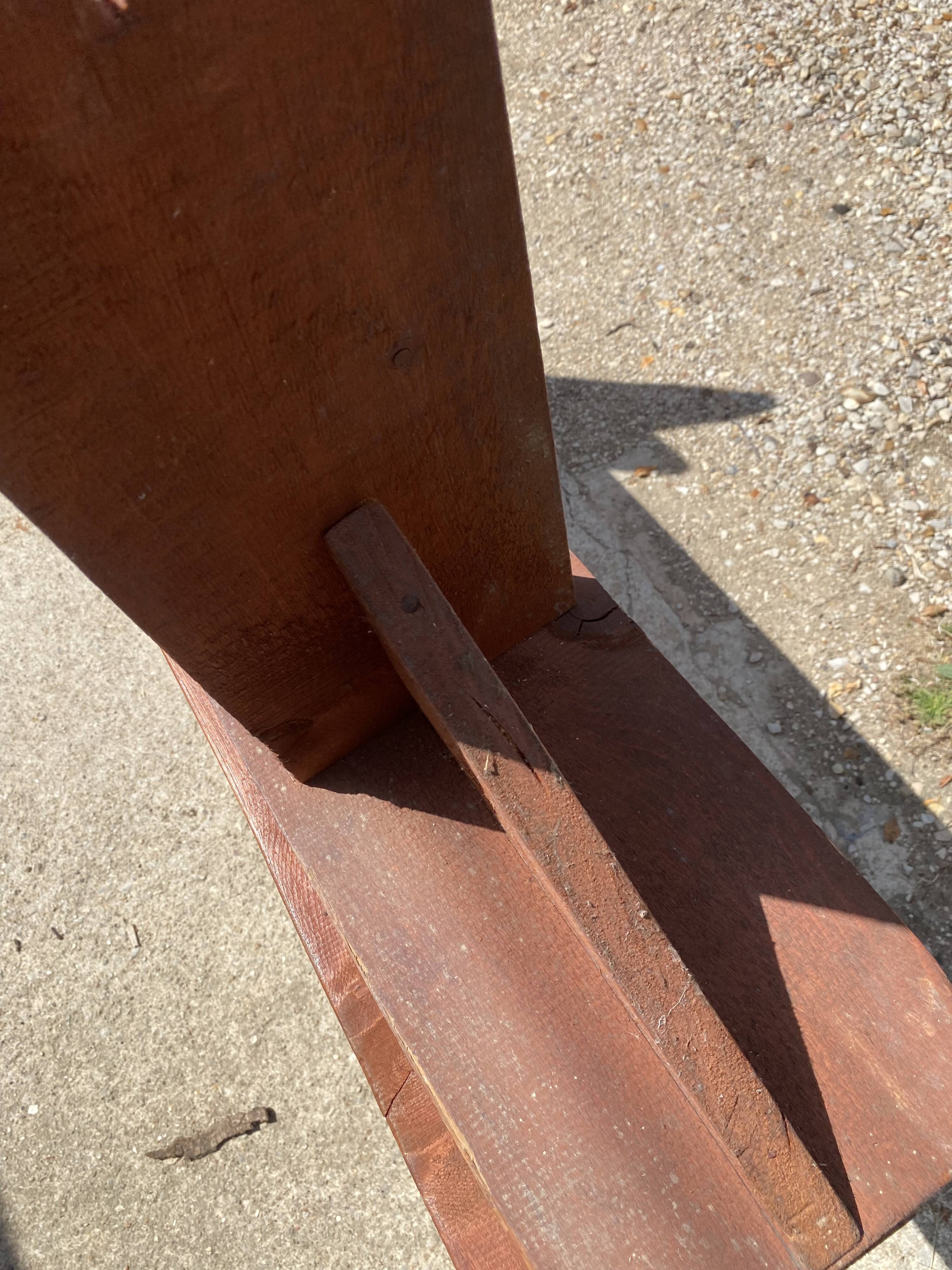 Pair of solid wood farmhouse benches 250cm for rustic farmhouse table 1950