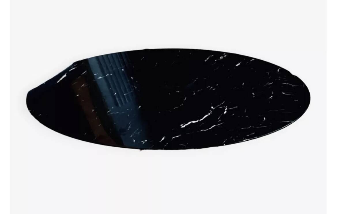 Table basse pied tulipe en marbre noir