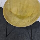 Vintage leather folding balloon chair