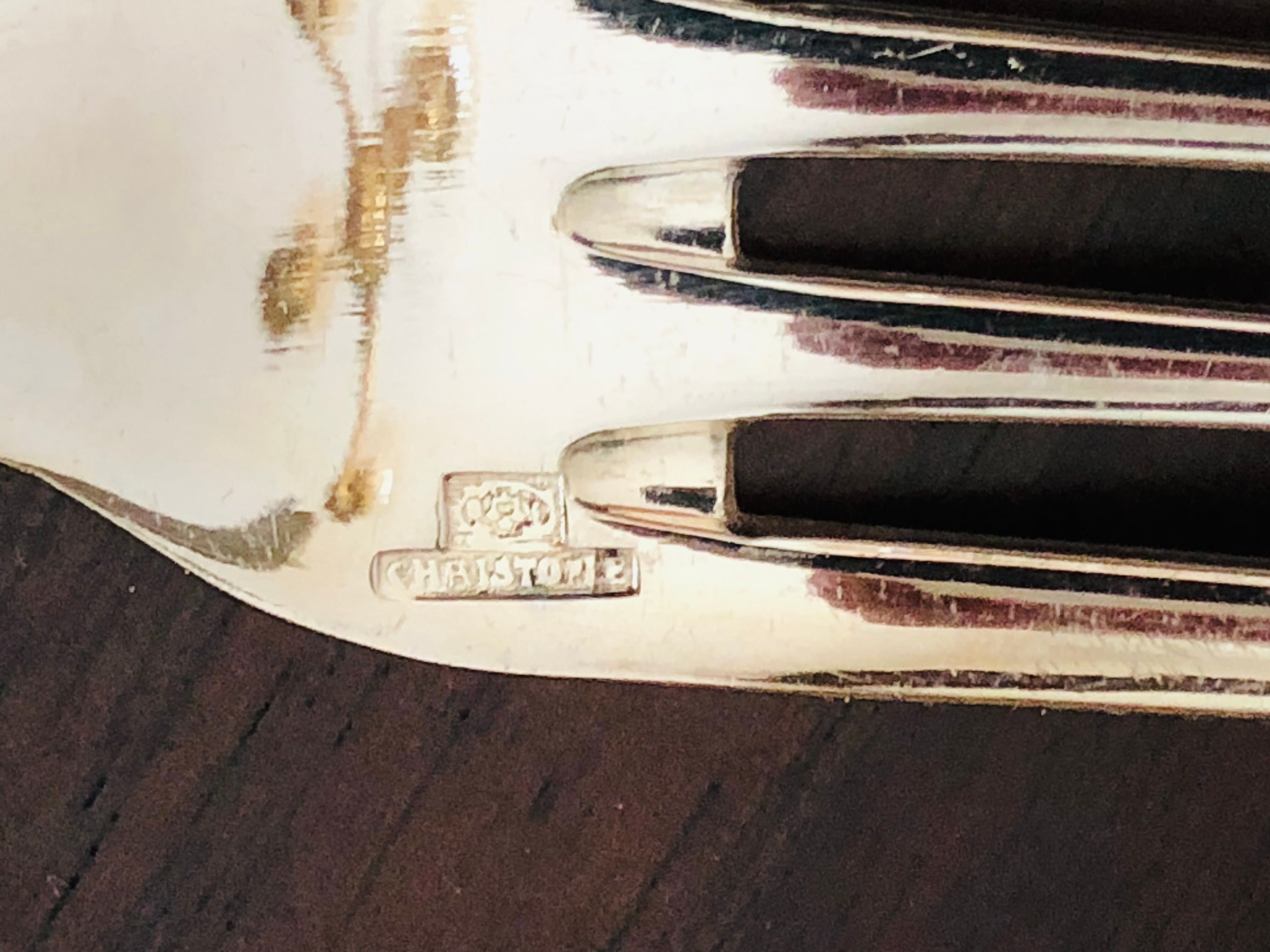 Housewife in silver metal Christofle 38 pieces
